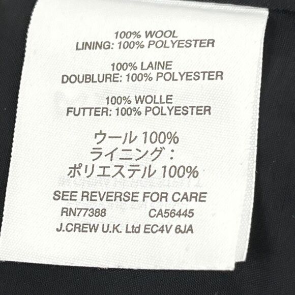 J Crew  VNeck Wrap Front Sheath Dress Sz 4 Black Fine Wool Lined F4013 Classic - Picture 11 of 12